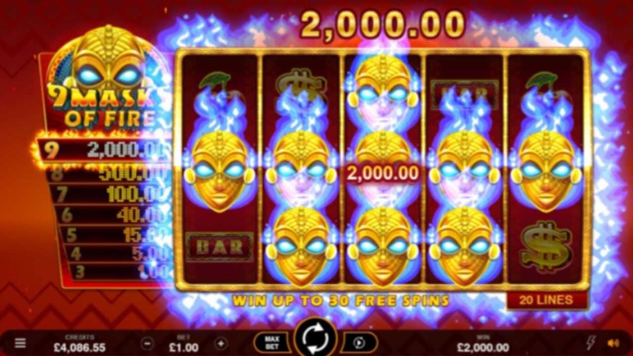 Discover the best experience through the 9 masks of fire slot machines